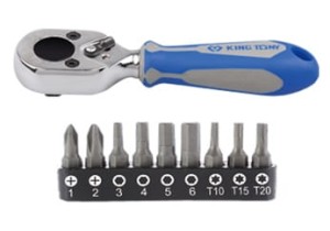 KPL. 1/4" BITÓW Z GRZECHOTKĄ, 10 CZ., BLISTER King Tony