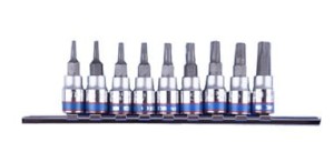 KPL. NASADEK 1/4" TORX 9 szt., 2033 T8 - T40, BLISTER King Tony