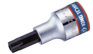 NASADKA  KRÓTKA  1/2''   Z  KOŃCÓWKĄ  TORX  Z  OTWOREM  T27 x 60mm