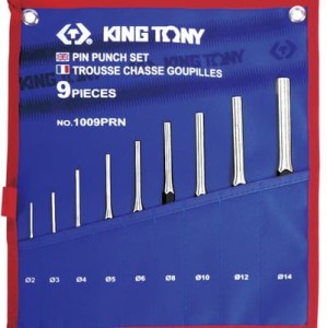 ZESTAW WYBIJAKÓW  IGŁOWYCH   9 cz.  2 - 14mm, ETUI Z MATERIAŁU King Tony