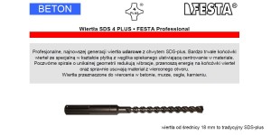 Wiertło SDS-plus 22x1000/950 FESTA Professional     