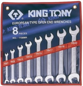 Komplet kluczy płaskich  6-22 mm King Tony 