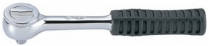 GRZECHOTKA  1/4''   24 ZĘBY  140mm  CHROM,  UCHWYT  GUMOWY King Tony