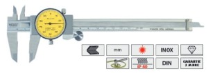 Suwmiarka zegarowa 200 mm / 0,01 mm IP40 Vogel Germany 
