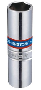 NASADKA  DO  ŚWIEC 3/8''  14mm x 63mm    6-kąt. CHROM,  WKŁADKA  SPRĘŻYNOWA King Tony