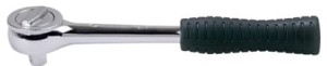 GRZECHOTKA  3/8''  45 ZĘBÓW  200mm  CHROM,  UCHWYT  GUMOWY King Tony