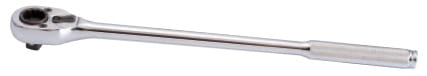 GRZECHOTKA Z NASADKĄ 12-kąt 19mm 1/2''  32 ZĘBY  400mm CHROM,  UCHWYT  MOLETOWANY