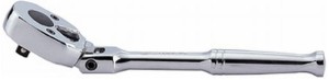 GRZECHOTKA  1/4''  ŁAMANA   24 ZĘBY  150mm  CHROM, UCHWYT POLEROWANY King Tony