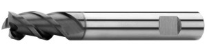 Frez węglikowy Ø  6x10x57, Z3, λ 45°, DIN 6527L, SC, AlTiN, N, chwyt weldon   