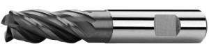 Frez węglikowy Ø 10x22x72, Z4, λ 35°-38°, DIN 6527L, SC, AlCrN, N, R 1,0, weldon   