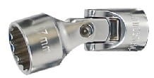 NASADKA KRÓTKA Z PRZEGUBEM 3/8" 13mm x 48mm, 12-kąt, CHROM King Tony   