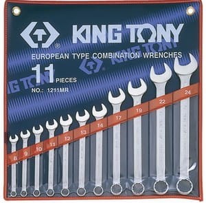 Komplet kluczy płasko-oczkowych calowych 1/4-1" King Tony    