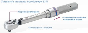 KLUCZ  DYNAMOMETRYCZNY MINI 205mm 3/8'' 3 - 15 Nm Z PRZYCISKIEM King Tony    
