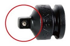 REDUKCJA  UDAROWA  3/8'' F (OTWÓR)  x  1/2'' M (TRZPIEŃ), Z KULKĄ King Tony