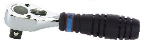 GRZECHOTKA  MINI 1/2''  64 ZĘBY  120mm  CHROM,  UCHWYT GUMOWY
