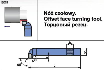 Nóż tokarski NNBk 5050 S30 (ISO 5R P30) PAFANA                     