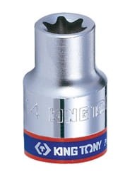 NASADKA  KRÓTKA  GWIAZDKOWA   1/4''   E5 x 24mm, CHROM King Tony
