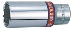 NASADKA  DŁUGA   3/8"  CALOWA  5/16" x 63mm 12-kąt. CHROM King Tony