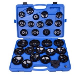 KPL. KLUCZY NASADOWYCH 1/2" DO FILTRÓW OLEJU 30 cz. W WALIZCE PLAST. King Tony