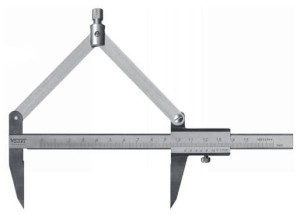Cyrkiel traserski suwmiarkowy 200 mm Vogel 30 3103 końcówki z węglika spiekanego