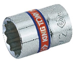 NASADKA  KRÓTKA  1/4''   7/32" x 24mm,  12-kąt. CHROM