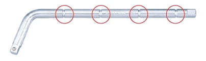 POKRĘTŁO  1/2''  TYP ''L''  105°  315mm, UCHWYT  DO PRZEDŁUŻKI 4121, CHROM
