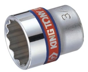 NASADKA  KRÓTKA   3/8''  CALOWA  19/32'' x 29mm 12-kąt. CHROM King Tony