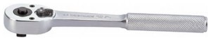GRZECHOTKA  Z PRZYCISKIEM 3/8''   32 ZĘBY  200mm  CHROM,  UCHWYT  MOLETOWANY, BLOKADA King Tony