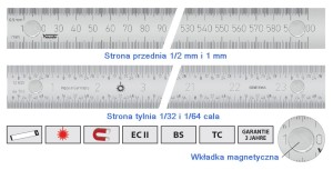 Liniał magnetyczny  300 mm Vogel Germany 