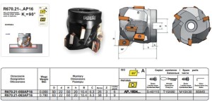 FREZ NASADZANY ŚRUBOWY R670.21-050AP16 PAFANA