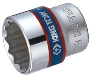 NASADKA  KRÓTKA   3/8''  17mm x 29mm,  12-kąt.  CHROM King Tony