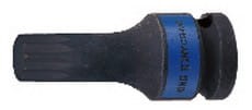 NASADKA  KRÓTKA  UDAROWA 1/2"  Z  KOŃCÓWKĄ  SPLINE  M10 x 60mm King Tony