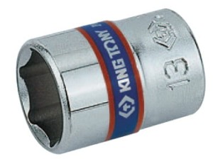 NASADKA  KRÓTKA  1/4''   11mm x 24,5mm,  6-kąt. CHROM King Tony