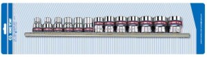 KPL. NASADEK  3/8''  13cz.  KRÓTKIE  12-kąt. CALOWE  1/4'' - 13/16''  CHROM,  SZYNA, BLISTER King Tony 