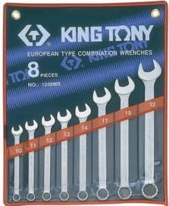 Komplet kluczy płasko-oczkowych 10-22mm King Tony