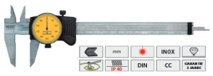 Suwmiarka zegarowa 150 mm / 0,01 mm precyzyjna IP40 Vogel Germany 