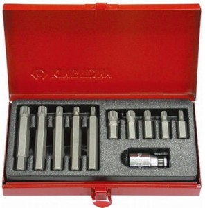 ZESTAW BITÓW 10mm  11cz.  SPLINE 5 - 12mm, KASETA King Tony