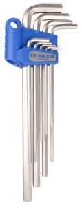 Komplet imbusów 1125S hex extra długie  1/16"-3/8" uchwyt plastikowy King Tony    