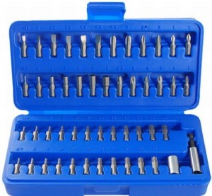 ZESTAW BITÓW 1/4'' 50cz.  Z UCHWYTEM 2141 + 750-60,  PŁASKIE 4 - 6,5mm, PH1 - PH3, PZ1 - PZ3, HEX  2 - 8mm,  TORX King Tony