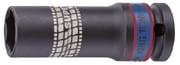 NASADKA  DŁUGA  UDAROWA  EKSTRA  CIENKOŚCIENNA  1/2''   19mm x 80mm, 6-kątna,  STAL Cr-Mo,  DO  ALUFELG King Tony