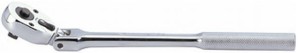 GRZECHOTKA  Z PRZYCISKIEM 3/8''  ŁAMANA   32 ZĘBY  280mm  CHROM, UCHWYT MOLETOWANY King Tony