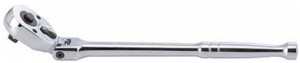 GRZECHOTKA  Z PRZYCISKIEM 3/8''  ŁAMANA   32 ZĘBY  280mm  CHROM, UCHWYT POLEROWANY King Tony