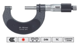 Mikrometr    0-25 mm / 0,01 mm precyzyjny 230586 Vogel Germany 